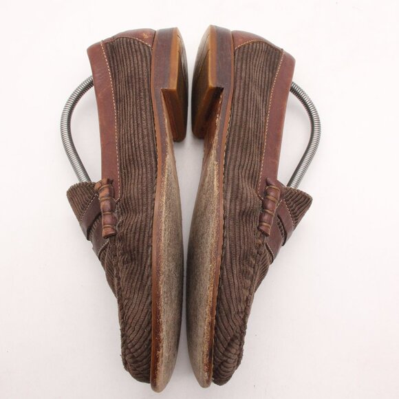 G.H. Bass Weejuns Larson Dress Loafers Men\'s 9 D Brown Corduroy Slip On Shoes